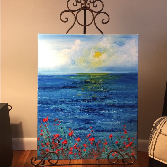 Other - SOLD GIFT IDEA Original acrylic ocean painting